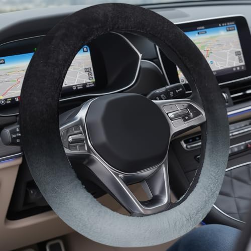 Coverado Steering Wheel Cover, Anti-Slip Fluffy Car Steering Wheel Cover by COVERADOAUTO