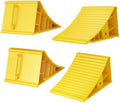 4Pack Wheel Chocks for RV Trailer Non Slip Heavy Duty Yellow by Home
