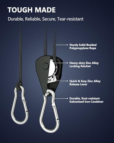 Retractable Heavy Duty Ratchet Tie Down Straps 1/8" 12 Pack, 8ft Tie-Down - Image 4