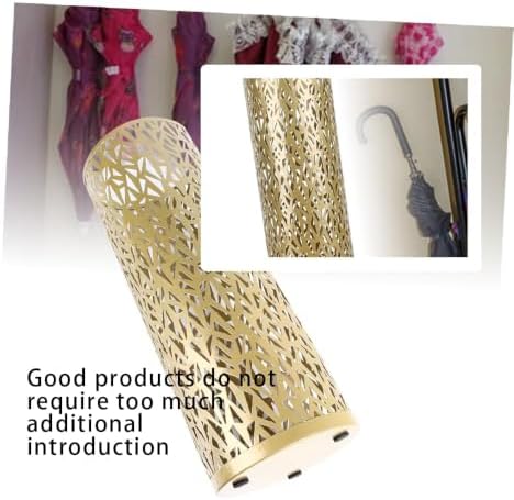vifloae Umbrella Stand Rack for Entryway Metal Hollowed Freestanding Round - Image 4