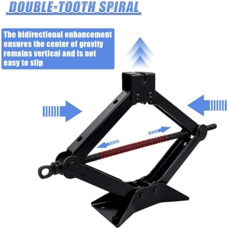 2PCS Car Scissor Jack Kit, Max 2 ton Capacity Automotive Lift Jacks Tool - Image 4