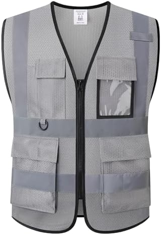 Safety Vest for Men Women Hi Vis Vest by HATAUNKI