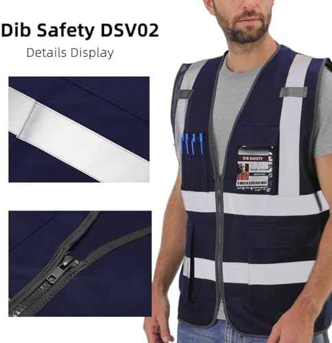 Dib Safety Hi Vis Reflective Safety Vest - Image 4