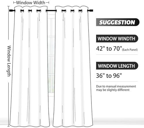 SimpleHome Ombre Black to Grey White Curtains - Image 3