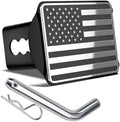 Heavy American Flag Metal Trailer Hitch Cover by OGYE