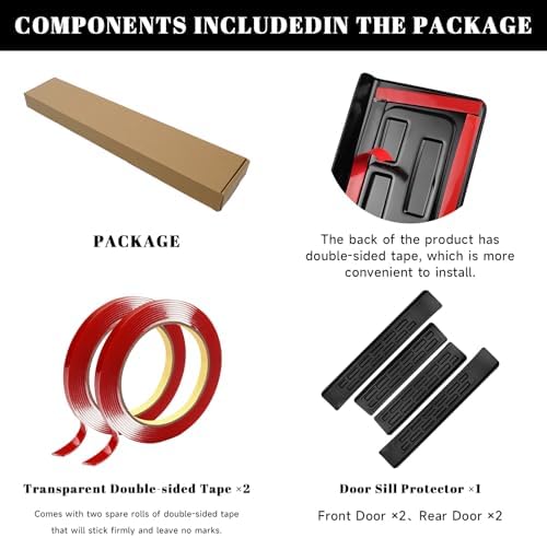 4PCS Car Door Edge Guards Door Sill Protector - Image 6