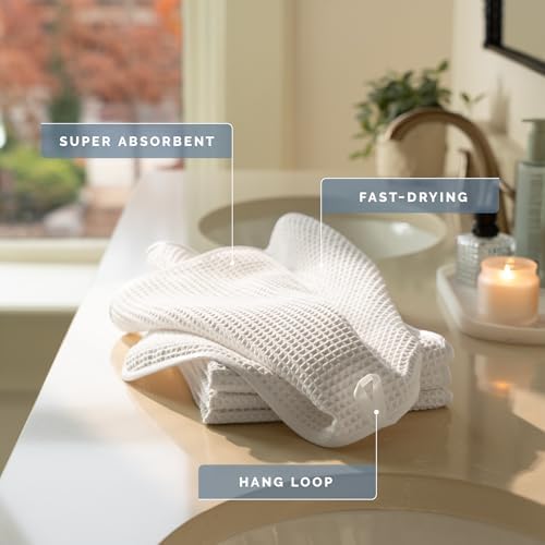 S&T INC. Aura Waffle Hand Towels, 4 Pack - Image 2