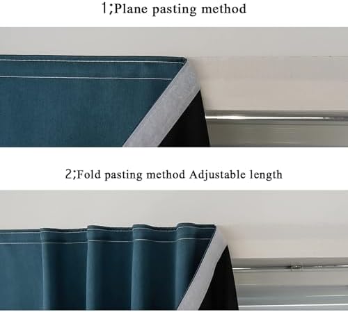 AJAZZ 100% Blackout Self Adhesive Curtains Small Window Short Temporary Black - Image 4