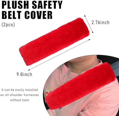 Yourkar 2 PCS Car Seat Belt Cover, Soft Auto Seatbelt Protector - Image 2