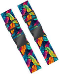 2 Pack Luggage Straps for Suitcases Colorful Tropical Leaf Design for Trips by yuenengmaoyi