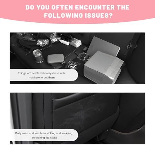 Car Seat Back Organizer, Waterproof Leather Auto Backseat Storage Pocket - Image 4