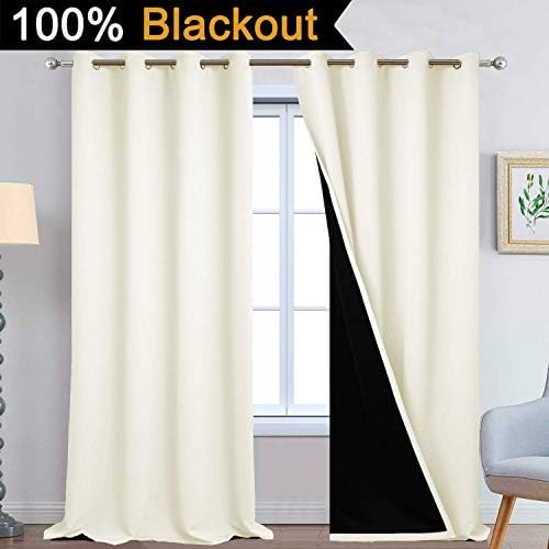 Yakamok Cream 100% Blackout Curtains 108 Inches Long - Image 2
