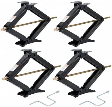 Heavy-Duty RV Stabilizer Scissor Jacks 4-Pack, 7500 LBS Capacity Each, by Unknown