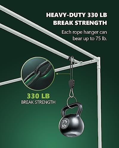 4-Pack 1/8" Rope Hanger, Heavy Duty Ratchet Tie Down Strap - Image 4