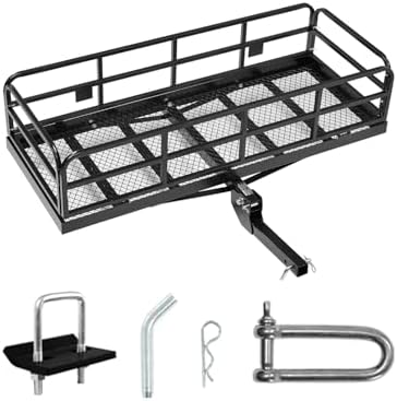 VEVOR 60x24x14 in Hitch Cargo Carrier, 500lbs Capacity Folding Trailer Hitch by VEVOR