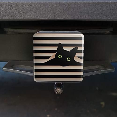 Black Cat in Window Tow Trailer Hitch Cover Plug Insert 1 1/4 inch - Image 4