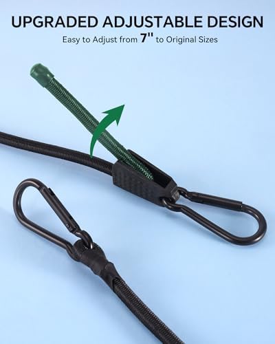 Lucky Straps 24" Blue Adjustable Carabiner Bungee Cords - Image 2
