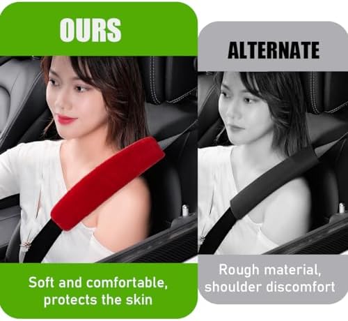 Yourkar 4 PCS Car Seat Belt Cover, Soft Auto Seatbelt Protector - Image 5