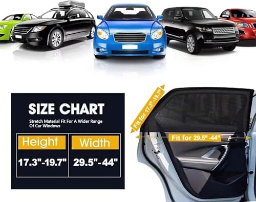 Upgraded Car Rear Side Window Shades, Breathable Mesh Stretch Window Covers - Image 6