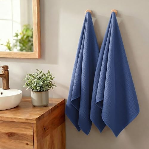 REDKISS 100% Cotton Waffle Weave Bath Towels 4 Pack - Image 2