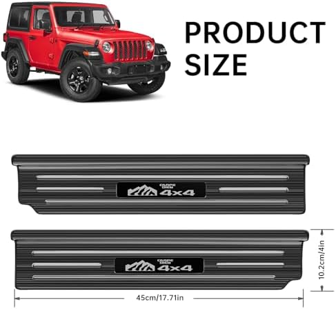 2PCS Door Sill Guard for Jeep Wrangler 2018-2026 JL JLU & 2020-2026 Gladiator - Image 5