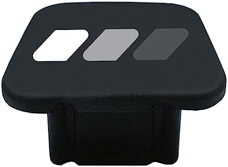 2 Inch Tri-Color 3 Color Logo Trailer Hitch Tube Cover Plug Cap, Rubber by omlkibo
