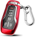 QBUC for Ford Key fob Cover, 4/5 Buttons Smart Key by QBUC