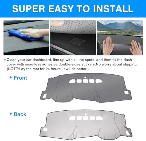 Autorder Gray Dashboard Cover Mat - Image 5