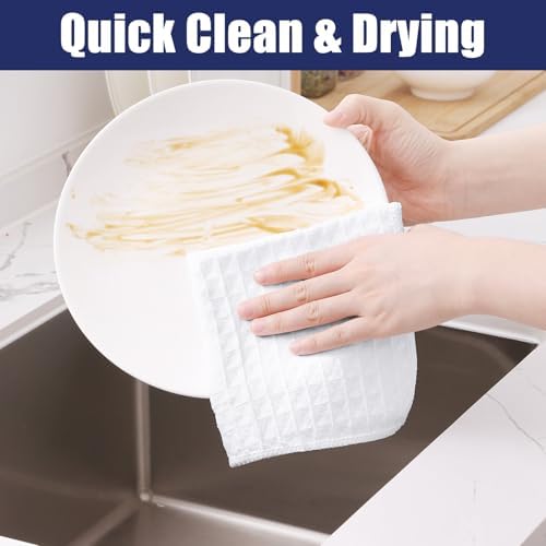 Homaxy Microfiber Waffle Weave Kitchen Towels, 6 Pack - Image 4