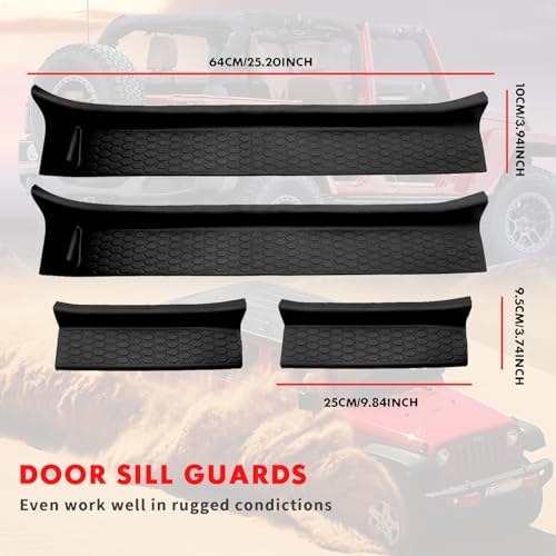 Door Sill Guards Kit for Jeep Wrangler JL/Gladiator 2018-2026 - Image 2