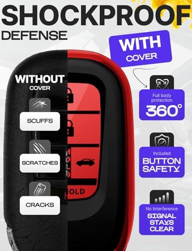 Lucrum Compatible with Honda Key Fob Cover & Keychain - Image 4