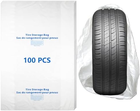 WHEEL CONNECT Tire Storage Bags. Made of Polyethylene LDPE Plastic, Large by WHEELCONNECT