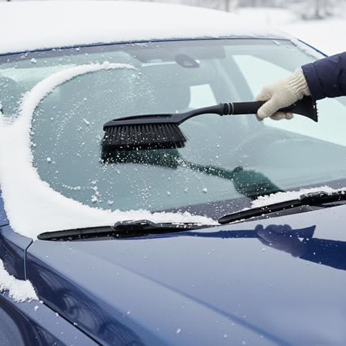 24" Snow Brush & Ice Scraper for Car Durable Plastic Snow Scraper and Car Ice - Image 2