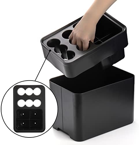 Elsjoy Black Umbrella Stand, Entryway Umbrella Organizer, Compact and Efficient - Image 4
