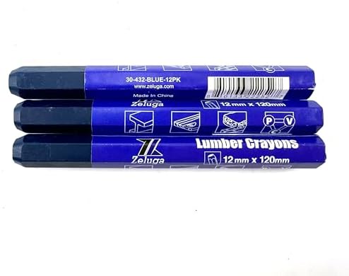 Zeluga 4.7in. x 0.47in. Hex Shape Industrial Lumber Marking Crayons - Image 2