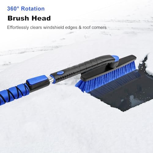 HEEYA 48 Inch Long Snow Brush for SUV, Ice Scraper and Brush - Image 6