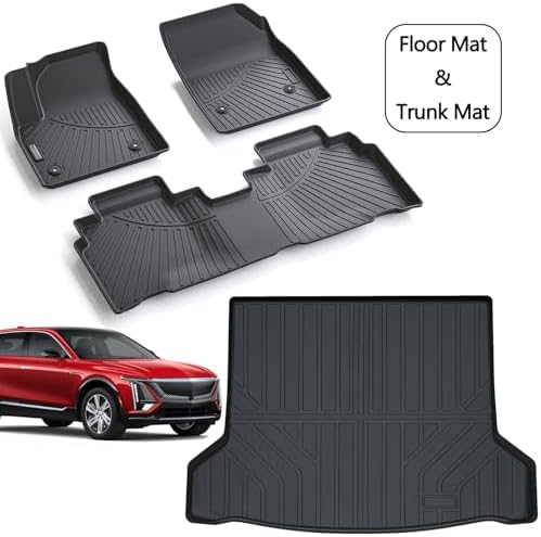 Floor Mats for 2023 2024 2025 2026 Cadillac Lyriq Lyriq-v & Trunk Mat TPE All - Image 2