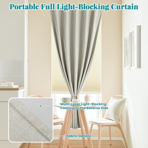 100% Blackout Self Adhesive Portable Curtains - Image 6