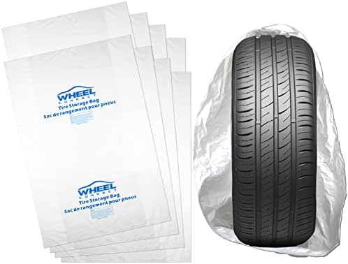 WHEEL CONNECT Tire Storage Bags. Made of Polyethylene LDPE Plastic, Large by WHEELCONNECT