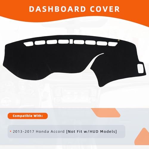 Dashboard Cover Dash Mat Fit for Ho-nda Accord 2017-2013, Car Dash Board Mat - Image 2