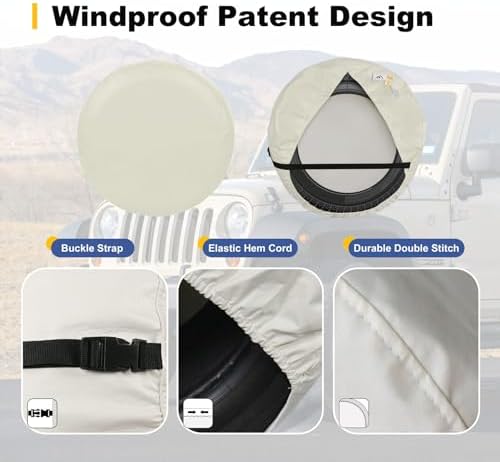 Explore Land Spare Tire Cover Fit Tire Diameters 28-29.75 inch - Image 5