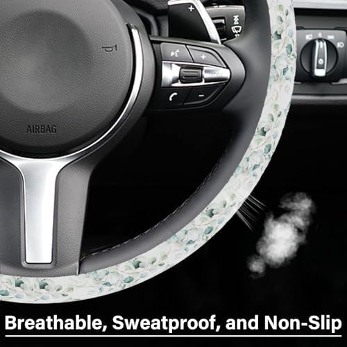 Leaf Steering Wheel Cover, Cute Print Steering Wheel Cover Protector, Ultra - Image 5
