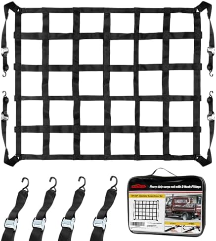 Cargo Net for Pickup Truck Bed Adjustable 42"x50" by Autofonder