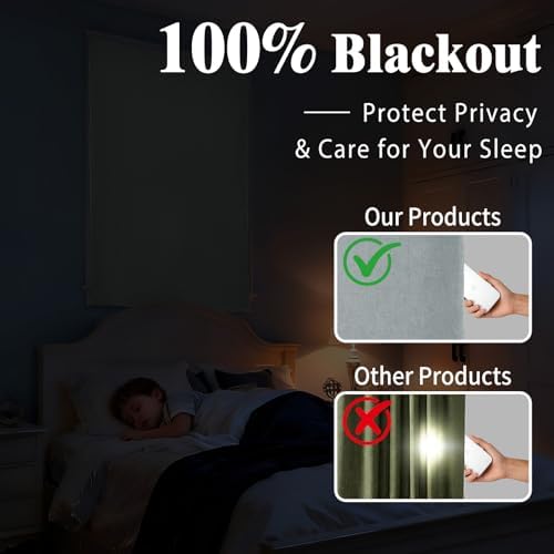 100% Blackout Magic Tape Stick On Curtains Window Shades Pull Down Blackout - Image 2