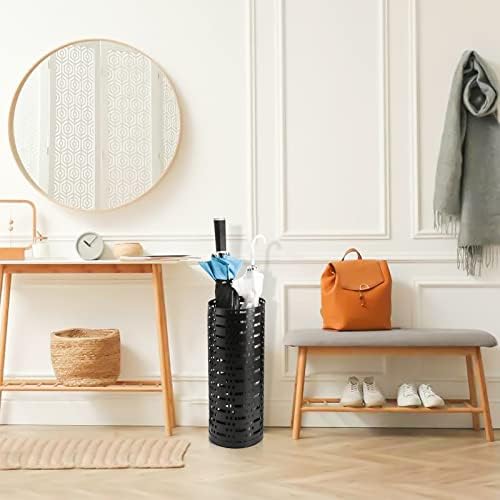 Jucoan Metal Round Umbrella Stand Rack, 16.5 x 6 Inch Free Standing Umbrella - Image 7