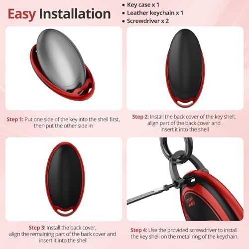 for Hyundai Key Fob Cover & Leather Keychain - Image 7