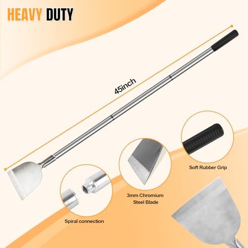 Floor Scraper Long Handle Multifunctional Cleaning Shovels Flat Head - Image 5