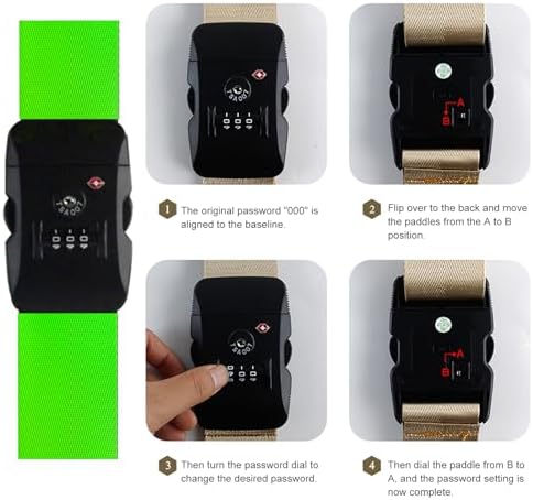 Veki Travel Luggage Straps for Suitcases, TSA Approved - Image 4
