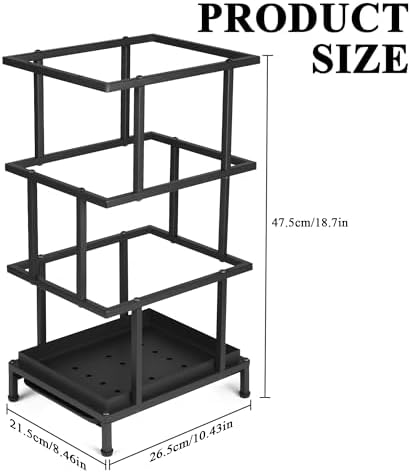Alyoen Umbrella Holder for Entryway, Metal Umbrella Stand - Image 5