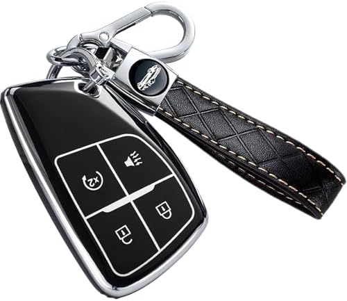 Key Fob Cover for Chevy with Keychain, Soft TPU Key Case Shell for Colorado by Unknown